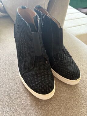 Linea Paola Felicia Black High-Top Platform Sneakers